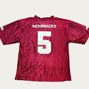 VTG Arkansas Razorbacks Starter College Jersey #5 Mens XL Hogs Fast Ship🐗